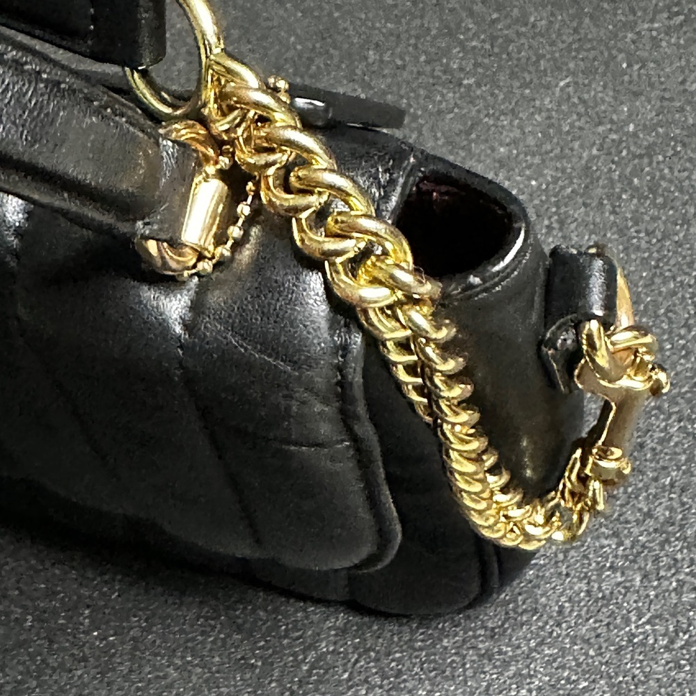 Coach Black Quilted Leather Shoulder Bag - Picture 7 of 7